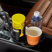 ドリンクホルダー 車用 車内 マルチカップホルダー 2ドリンク ツイン 増設 360度回転 サイズ調節可能 2段構造 車載 自動車 カー用品 スポーツ観戦 便利グッズ スタジアム 省スペース 多機能 装着簡単 飲み物ホルダー
