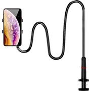 スマホスタンド スマホアクセサリー スマホ周辺雑貨 アームタイプ ねじ式 80cm 1ｍ iPhone Android 無地 ブラック ホワイト シンプル ベッドサイド テーブル