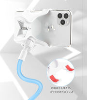 スマホスタンド スマホアクセサリー スマホ周辺雑貨 アームタイプ ねじ式 80cm 1ｍ iPhone Android 無地 ブラック ホワイト シンプル ベッドサイド テーブル