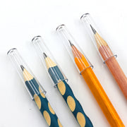鉛筆キャップ えんぴつキャップ 10個セット 文具 文房具 学用品 透明 クリア シンプル 軽量 新入学 新学期 小学校