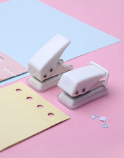 穴あけパンチ 1穴パンチ 6mm 単穴 小型 パンチ ミニサイズ コンパクト 事務用品 文具  ハンディ 紙用 ファイリング かわいい