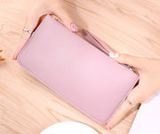 財布 ロングウォレット レディース 女性用 長財布 小銭入れ 札入れ カード入れ マルチケース L字ファスナー ストラップ付き 大容量 シンプル おしゃれ