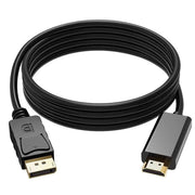 DisplayPort to HDMI 変換ケーブル 1.8M 4K フルHD 1080P DP ディスプレイポート アダプタ 音声同時出力 テレビ プロジェクター HDMI端子 高解像度 フルハイビジョン 便利 プロジェクター コネクタ