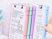 クリップボード クリップファイル 文房具 A4 タテ型 縦型 収納付き 白 透明 クリア ピンク シンプル 書類 プリント 紙 ペン 小物 収納 勉強 学校 オフィス ビジネス