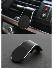 車用スマホホルダー 車載ホルダー スマホスタンド L字型 スマホクリップ カー用品 カーアクセサリー マグネット吸着 エアコン吹き出し口 携帯ホルダー 簡単取り付け 滑り止め 便利グッズ シンプル おしゃれ スタイリッシュ 黒 銀色 赤 金色 青