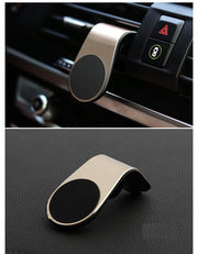 車用スマホホルダー 車載ホルダー スマホスタンド L字型 スマホクリップ カー用品 カーアクセサリー マグネット吸着 エアコン吹き出し口 携帯ホルダー 簡単取り付け 滑り止め 便利グッズ シンプル おしゃれ スタイリッシュ 黒 銀色 赤 金色 青