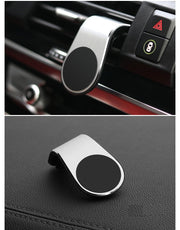 車用スマホホルダー 車載ホルダー スマホスタンド L字型 スマホクリップ カー用品 カーアクセサリー マグネット吸着 エアコン吹き出し口 携帯ホルダー 簡単取り付け 滑り止め 便利グッズ シンプル おしゃれ スタイリッシュ 黒 銀色 赤 金色 青