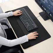 リストレスト デスクパッド マウスパッド 一体型 リストパッド 手首クッション 大判 70cm 疲れ軽減 ハンドレスト 滑り止め 手置き ノートPC デスクトップPC アクセサリー 黒 ブラック
