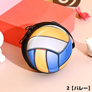 コインケース 小銭入れ 小物入れ ミニポーチ イヤホン収納 円型 丸型 軽量 大容量 ラウンドファスナー ボール型 ストラップ付き