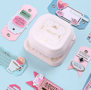 コーナーパンチ クラフトパンチ 穴あけパンチ 四隅 角 文房具 文具 コーナーカッター パンチ DIY ペーパークラフト道具 スクラップブッキング カード作成 角取り ハンドメイド用品 名刺 手紙 ポップアップ シンプル コンパクト 三角 丸 白