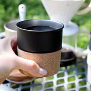 カップスリーブ カップホルダー カップカバー コルク風 コーヒー 断熱 耐熱 おしゃれ ナチュラル キャンプ アウトドア ギフト