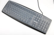 キーボードカバー キーボードプロテクター クリア 透明 シリコン製 シンプル パソコン PC デスクトップ キーボード 防塵 防水 傷 汚れ 防止 保護 ガード カバー フィルム