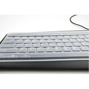 キーボードカバー キーボードプロテクター クリア 透明 シリコン製 シンプル パソコン PC デスクトップ キーボード 防塵 防水 傷 汚れ 防止 保護 ガード カバー フィルム
