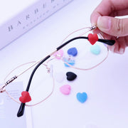 メガネストッパー 同色1ペアセット 2個セット 眼鏡ストッパー メガネアクセサリー レディース 女性 子どもキッズ 子供 めがね 滑り止め ずれ防止 ズレ 耳フック ずり落ち防止 丸 サークル お洒落 可愛い 小さめ メガネ備品 レディース 女性 白 黒 赤 ピンク 緑 青