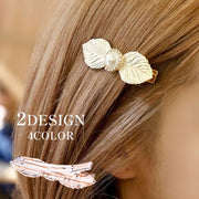 ヘアピン ヘアクリップ レディース ヘアアクセサリー ラインストーン リーフ 葉っぱ ヘアアレンジ ヘアアクセ まとめ髮 ヘアアクセント
