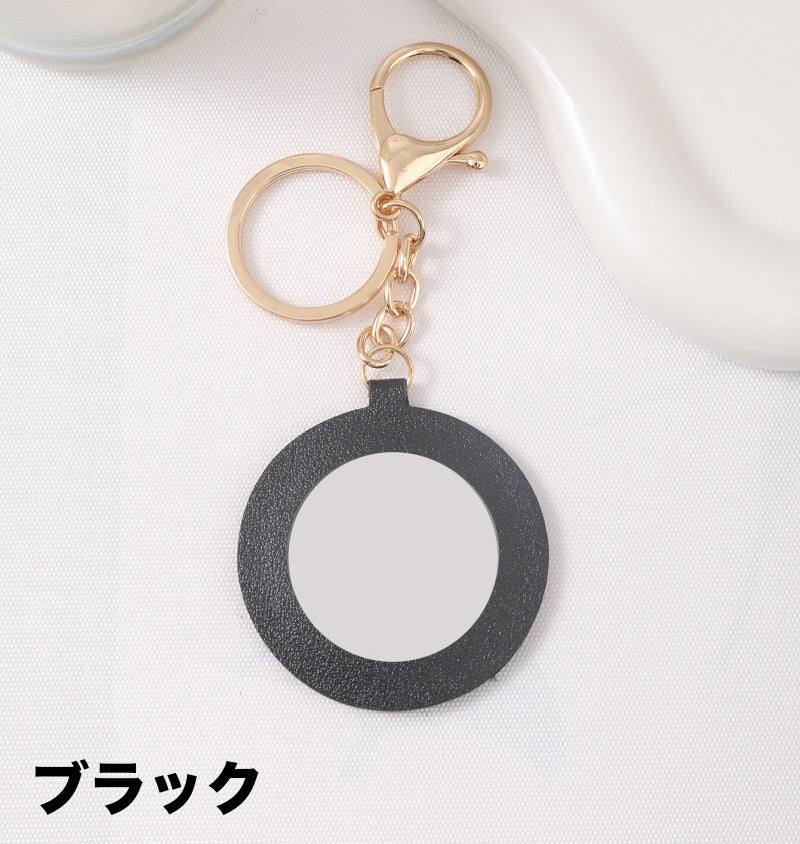 キーホルダー キーリング フック付き ミラー 鏡 コンパクト 商品画像3
