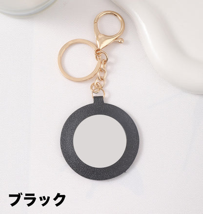 キーホルダー キーリング フック付き ミラー 鏡 コンパクト 商品画像3