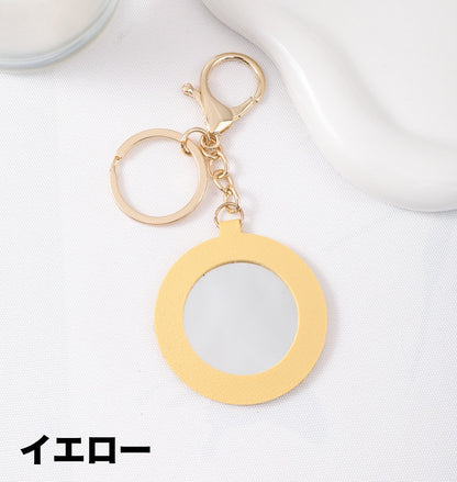 キーホルダー キーリング フック付き ミラー 鏡 コンパクト 商品画像4