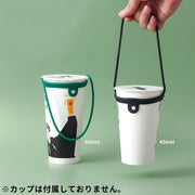 カップホルダー ドリンクホルダー ドリンクストラップ 水筒 シリコン 紐 手提げ 伸縮性 持ち運び 持ち歩き テイクアウト アウトドア