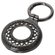 保護ケース カバー AirTag用 エアタグ用 Apple用 アップル用 金属製 キーホルダー 丸型カラビナ付 紛失防止 ラインストーン