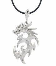 シルバー風ネックレス シルバー風アクセサリー ドラゴン 龍 竜 ネックレス アクセサリー 合金 メッキ 男性 メンズ 男っぽい 日常 カジュアル お出掛け かっこいい 男気 ゴツゴツ