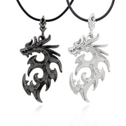 シルバー風ネックレス シルバー風アクセサリー ドラゴン 龍 竜 ネックレス アクセサリー 合金 メッキ 男性 メンズ 男っぽい 日常 カジュアル お出掛け かっこいい 男気 ゴツゴツ