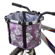 自転車カゴ かご バスケット 前かご 着脱式 折り畳み 取付 取り外し エコバッグ 脱着式 簡単 クロスバイク 折り畳み自転車 マウンテンバイク 買い物バスケット 巾着型 盗難防止 落下防止 通勤 通学