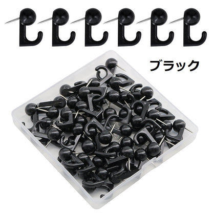 プッシュピンフック 50個入り 鋲フック 釘フック 壁掛けフック ピン 商品画像3