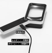 手持ちルーペ 拡大鏡 虫眼鏡 虫めがね USB充電式 Type-C LEDライト 高倍率10倍 軽量 携帯便利 読書 新聞 作業 リチウム