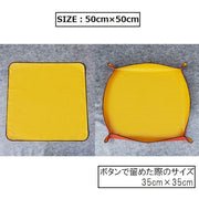 園芸用シート プランティングシート 植替え用シート ガーデニングマット トレイ式 厚手タイプ 防水 汚れ防止 片付けらくちん 持ち運び楽々 コンパクト 折り畳み 四隅スナップボタン 園芸グッズ ガーデニンググッズ 便利アイテム イエロー 50×50 66×66 100×100 75×100 100×120