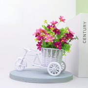 フェイクフラワー 造花 鉢付き インテリア フラワー 花 バラ 薔薇 コスモス 鉢花 かわいい おしゃれ プランター 自転車 植木鉢 鉢カバー