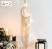ドリームキャッチャー 壁掛け 室内用 壁面装飾 壁飾り ロング 星 月 インテリア 吊り下げ ウォールデコレーション オーナメント 可愛い おしゃれ 寝室