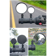 自転車用ミラー バックミラー サイドミラー サイクルミラー バーエンドミラー 5段階調節 360度回転 180度 角度調節可能  凸レンズ 後方確認 簡単取り付け 便利 鏡