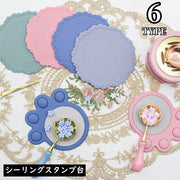 シーリングスタンプ台 シーリングワックス用品 パッド マット 円形 丸型 猫の手 ネコ 肉球 かわいい 封蝋 招待状 手紙 封筒