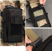 ベルトポーチ リュック用 スマホポーチ 面ファスナー 防水 スマホケース 男女兼用 メンズ レディース アウトドア 登山 ミニポーチ 小物入れ ミニバッグ タテ型 バックル 内側ゴム カジュアル おしゃれ シンプル お出かけ トラベル 旅行 無地 単色 カーキ 緑 黒 男性