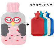 湯たんぽ ゆたんぽ カバー付き 冷え対策 保温グッズ 安眠グッズ 快眠 防寒対策 あったか 暖かい ペンギン チェック柄 無地 フェイクファー ポンポン 可愛い キュート 足元の冷え お腹の冷え