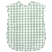 お食事エプロン ベビー キッズ 赤ちゃん 幼児 男の子 女の子 スタイ よだれかけ 撥水 折りたためる ボタン かわいい ポケット付き チェック柄 持ち運び