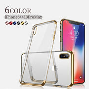 iPhoneケース iPhoneカバー スマートフォンケース スマホケース ソフトカバー クリア 透明 メッキ 無地 背面保護 TPU シンプル おしゃれ スタイリッシュ 携帯アクセサリー