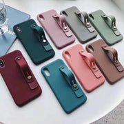 スマホベルト スマホバンド スライド式 落下防止 スマホホルダー スタンド機能 軽量 シンプル ホールドリング 薄型 カラバリ豊富 おしゃれ かわいい スマートフォン iPhone Android スマートホン アイフォン 便利 簡単