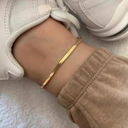 アンクレット スネークチェーン フラット シンプル レディース メンズ 男女兼用 アクセサリー 小物 足首 おしゃれ プレゼント
