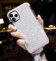iPhone用ケース 14用 13用 12用 11用 X用 8用 7用 アイフォン用ケース スマホカバー 氷柄 クリスタルガラス風 キラキラ 凸凹 背面保護 傷防止 軽量 薄い おしゃれ かわいい 単色 無地 シンプル レディース 女性 婦人 スマートフォンケース アイフォーン用