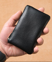 小銭入れ コインケース カードケース イヤホンケース 小物入れ アクセサリー入れ 小物収納 レディース メンズ 婦人 紳士 女性用 男性用 長方形 ミニウォレット レザー調 シボ加工 無地 単色 上品 エレガント シンプル コンパクト ファスナー おしゃれ ギフト プレゼント 贈り物