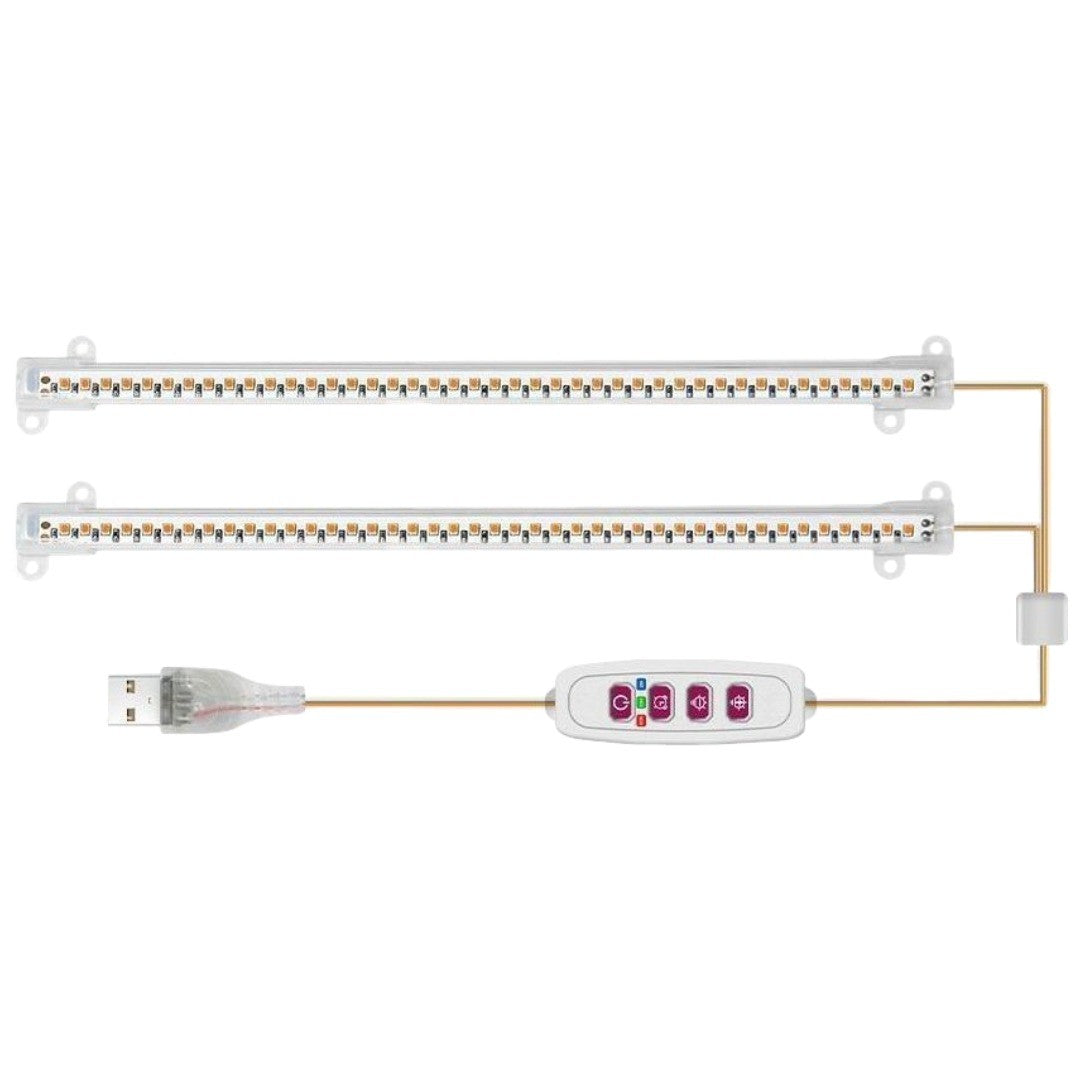 植物育成ライト プラントライト 植物ライト LEDライト 2ヘッド USB接続 5段階調光 タイマー機能 日照不足解消 水耕栽培 室内栽培 観葉植物 ガーデニング 家庭菜園 園芸