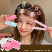 ヘアカーラー クリップ 手巻きカーラー レディース 前髪アレンジ 巻き髪 クセづけ 寝ながら 簡単 時短 女性 ヘアアレンジ ヘアスタイリング ふんわり 前髪セット
