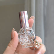 アトマイザー 10ml 香水 詰め替えボトル スプレー 香水瓶 ガラス フラワー 花 バラ 薔薇 ミニ コンパクト 詰め替え ポータブル かわいい おしゃれ 携帯 持ち運び 女性 大人女子