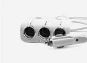 シガーソケット 3連 2USB USB 分配器 増設 車 自動車 スマホ スマートフォン 充電 ドライブレコーダー ドラレコ ライト 12V 24V 対応 ブラック ホワイト