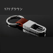 キーホルダー キーリング付き メンズキーホルダー 男性 PUレザー フックタイプ シンプル 高級感 上品 かっこいい プレゼント 贈り物