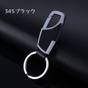 キーホルダー キーリング付き メンズキーホルダー 男性 PUレザー フックタイプ シンプル 高級感 上品 かっこいい プレゼント 贈り物