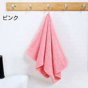 フェイスタオル バス用品 バスグッズ 35×75cm ループ付き 紐付き 厚手 吸水 吊り下げ 引っ掛け ふわふわ 柔らかい 洗顔 便利