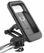 バイク用スマホホルダー 自転車用スマホホルダー 防水 バイク用品 自転車用品 スマートフォン ナビ 外出 防塵 防汚 シンプル カッコイイ おしゃれ 簡単 便利 黒
